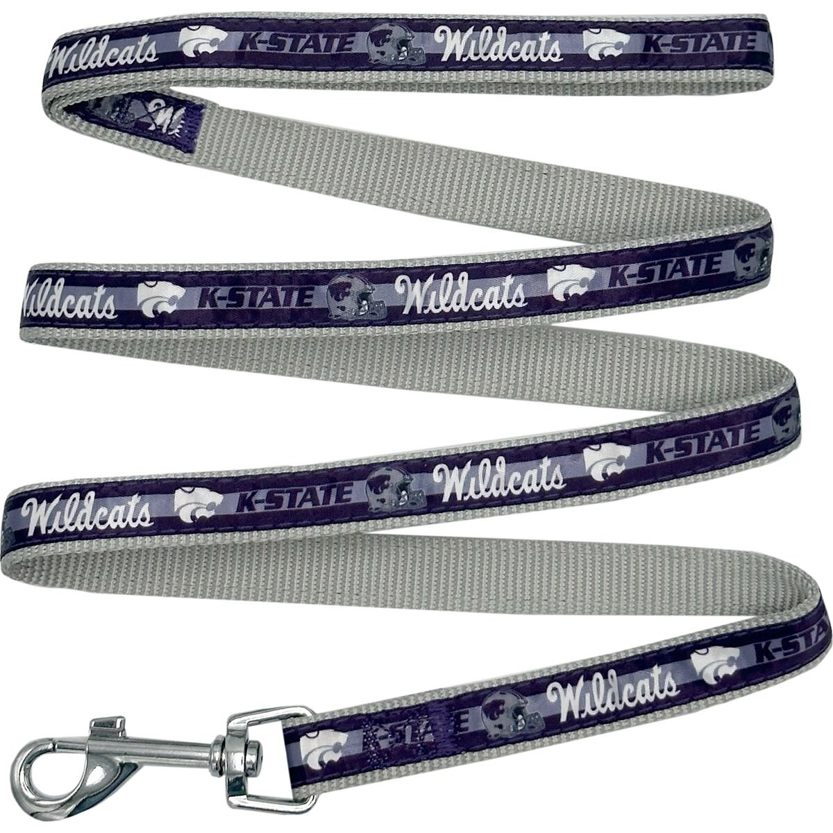 Pets First Satin Nylon Dog Leash, Kansas State, Small