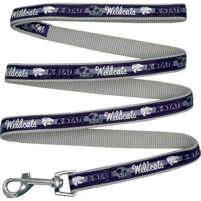 Pets First Pets First Satin Nylon Dog Leash, Kansas State, Small