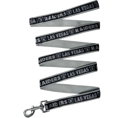 Pets First Pets First Satin Nylon Dog Leash, Las Vegas Raiders, Small: 48-in long, 3/8 -in wide