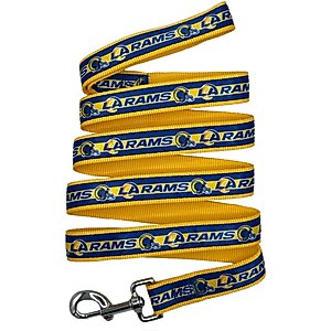 Pets First Satin Nylon Dog Leash, Los Angeles Rams, Medium: 48-in long, 5/8-in wide