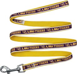 Pets First Satin Nylon Dog Leash, LSU, Medium
