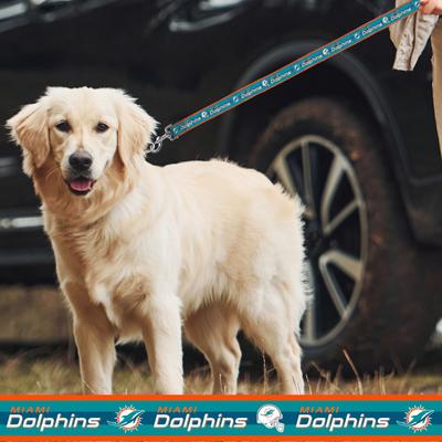 Show full view: Pets First Satin Nylon Dog Leash, Miami Dolphins, Large: 72-in long, 1-in wide slide 3 of 5