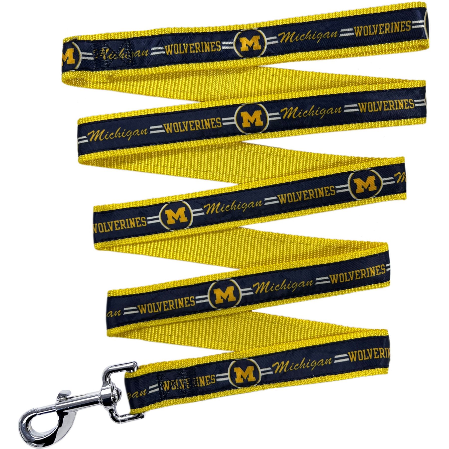 Pets First Satin Nylon Dog Leash, Michigan, Medium: 48-in long, 5/8-in wide