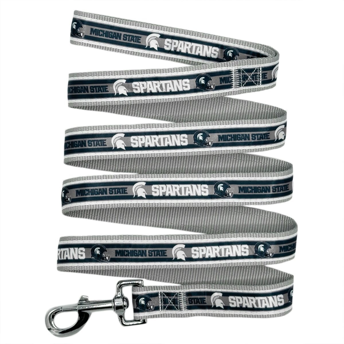 Pets First Satin Nylon Dog Leash, Michigan State, Medium: 48-in long, 5/8-in wide