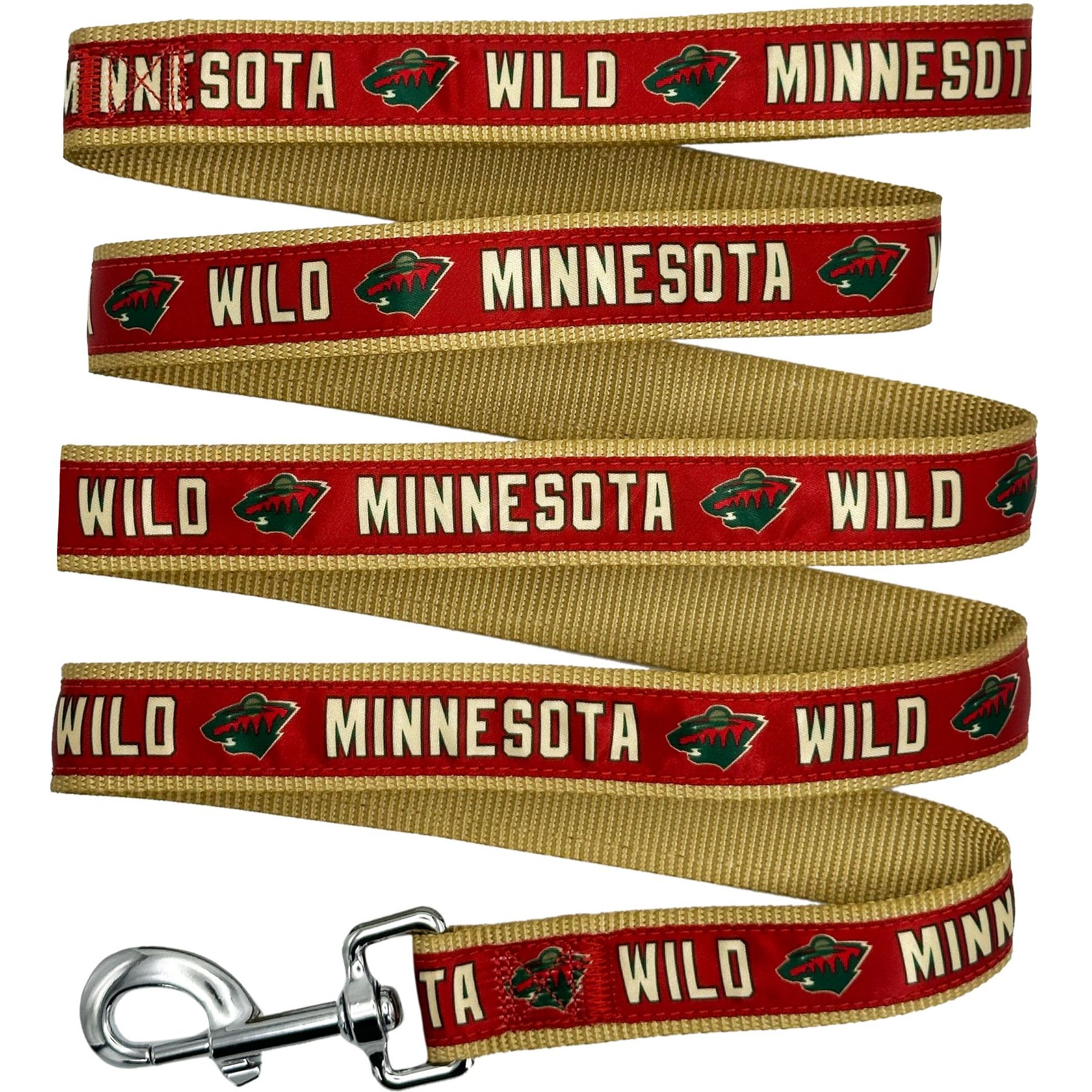 Pets First Satin Nylon Dog Leash, Minnesota Wild, Large: 72-in long, 1-in wide
