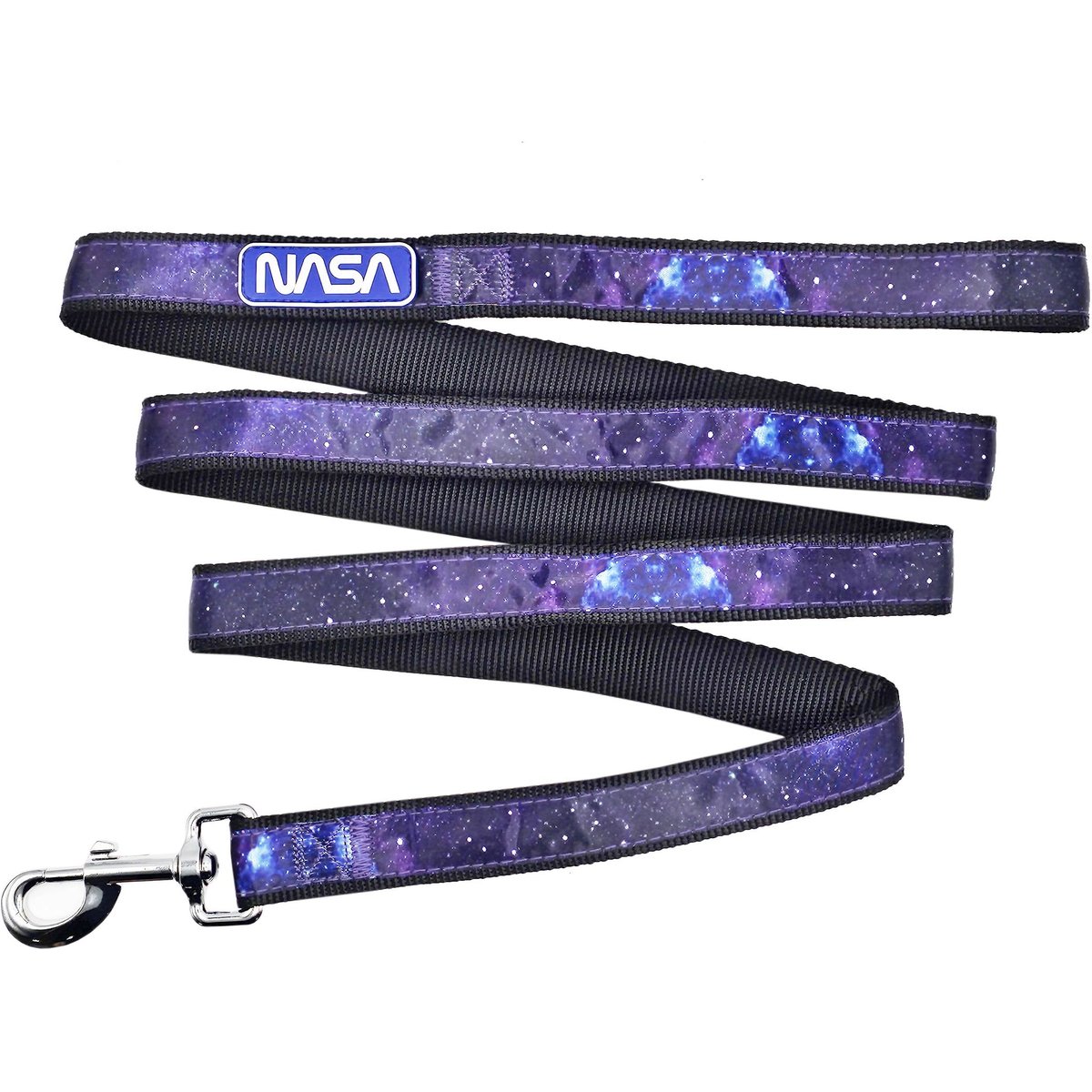 Pets First Satin Nylon Dog Leash, Nasa, Small: 48-in long, 3/8 -in wide