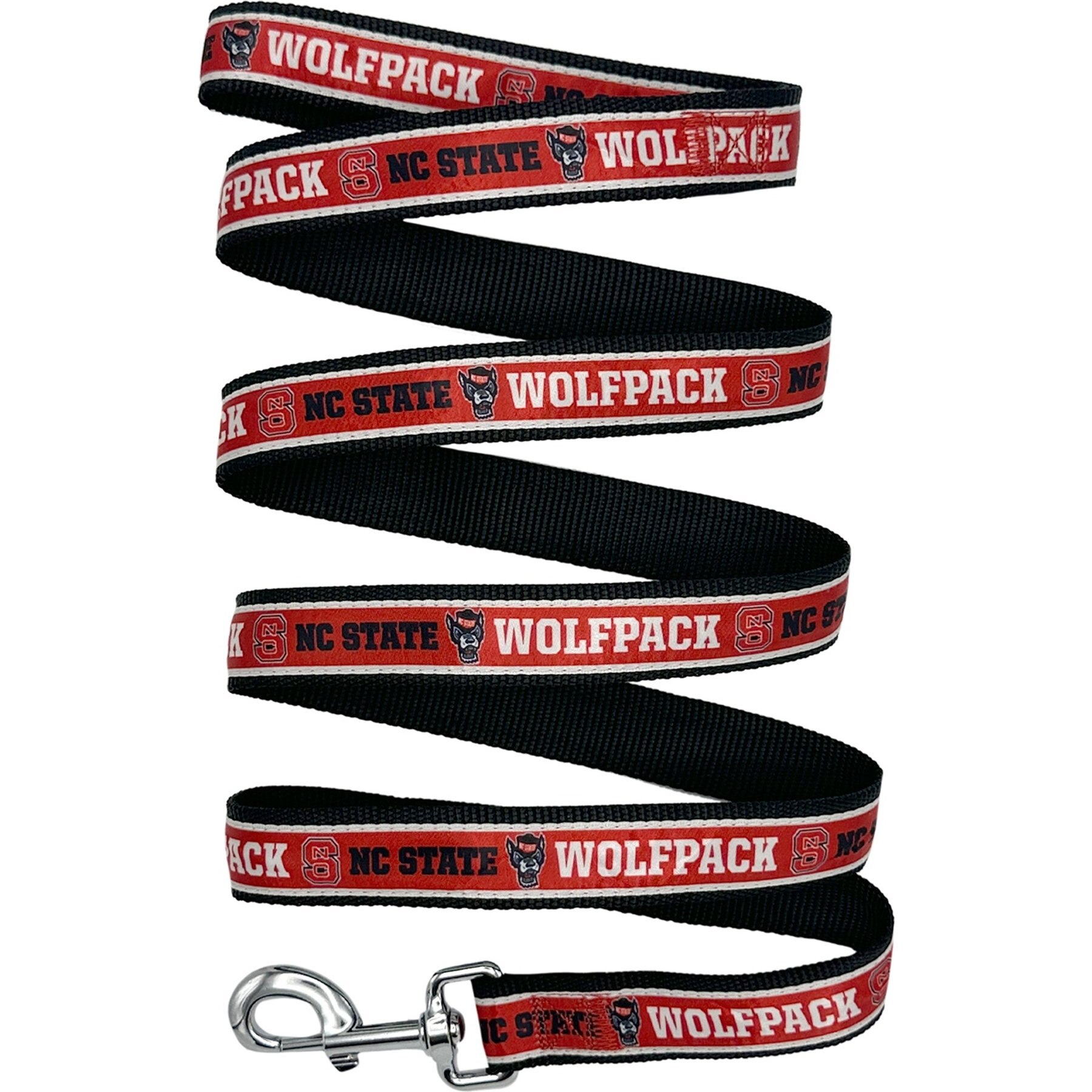 Pets First Satin Nylon Dog Leash, NC State, Medium