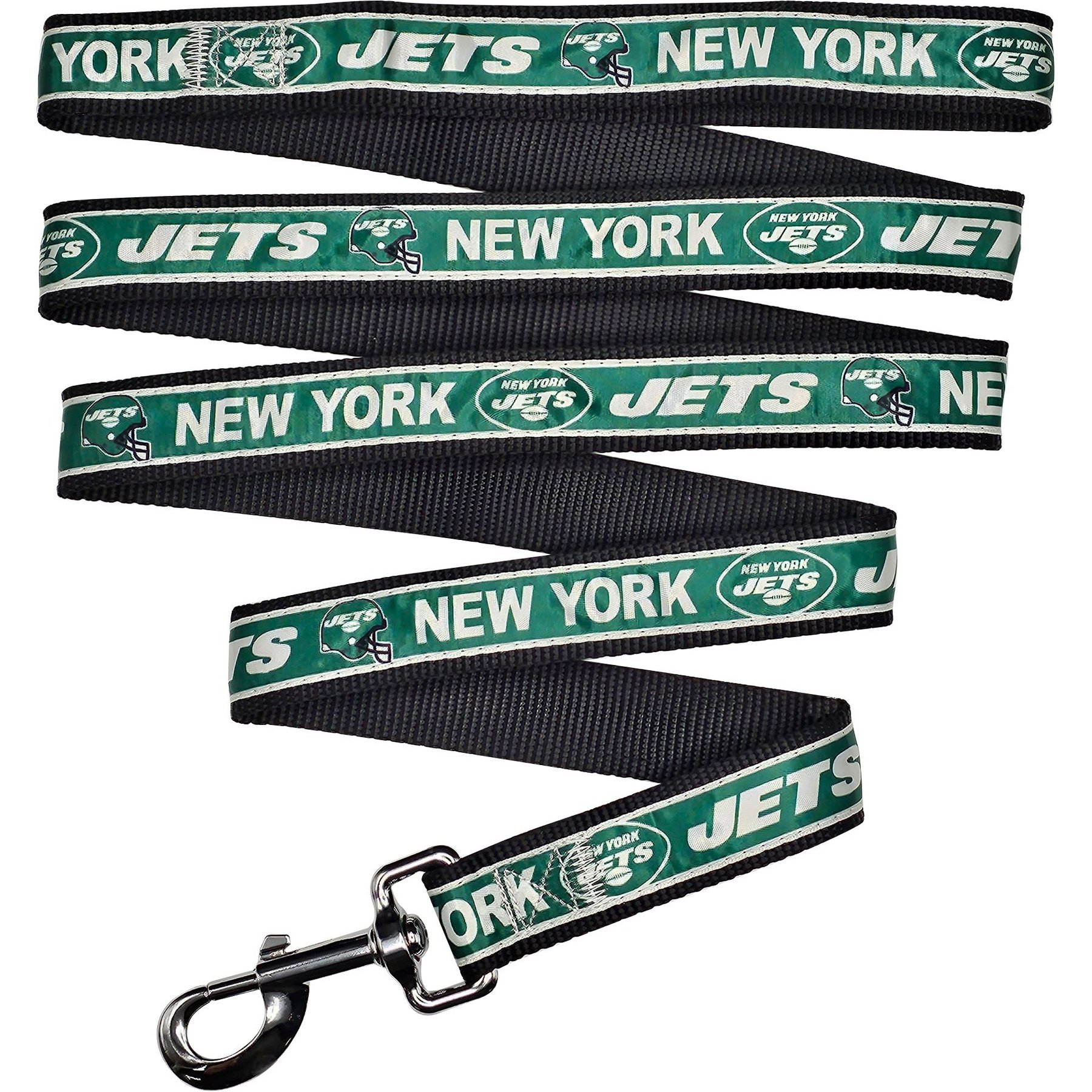 Pets First Satin Nylon Dog Leash, New York Jets, Small: 48-in long, 3/8 -in wide