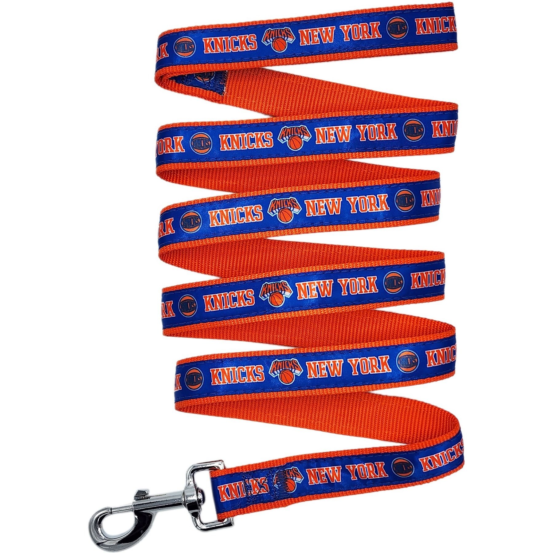 Pets First Satin Nylon Dog Leash, New York Knicks, Small: 48-in long, 3/8 -in wide