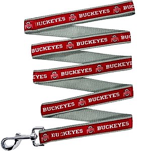 Pets First Satin Nylon Dog Leash, Ohio State, Large: 72-in long, 1-in wide