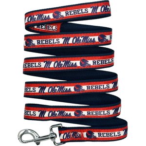 Pets First Satin Nylon Dog Leash, Ole Miss, Large