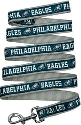 Pets First Satin Nylon Dog Leash, Philadelphia Eagles, Medium: 48-in long, 5/8-in wide