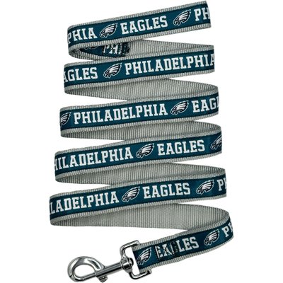 Pets First Pets First Satin Nylon Dog Leash, Philadelphia Eagles, Medium: 48-in long, 5/8-in wide