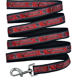 Pets First Satin Nylon Dog Leash, Tampa Bay Buccaneers, Large: 72-in long, 1-in wide