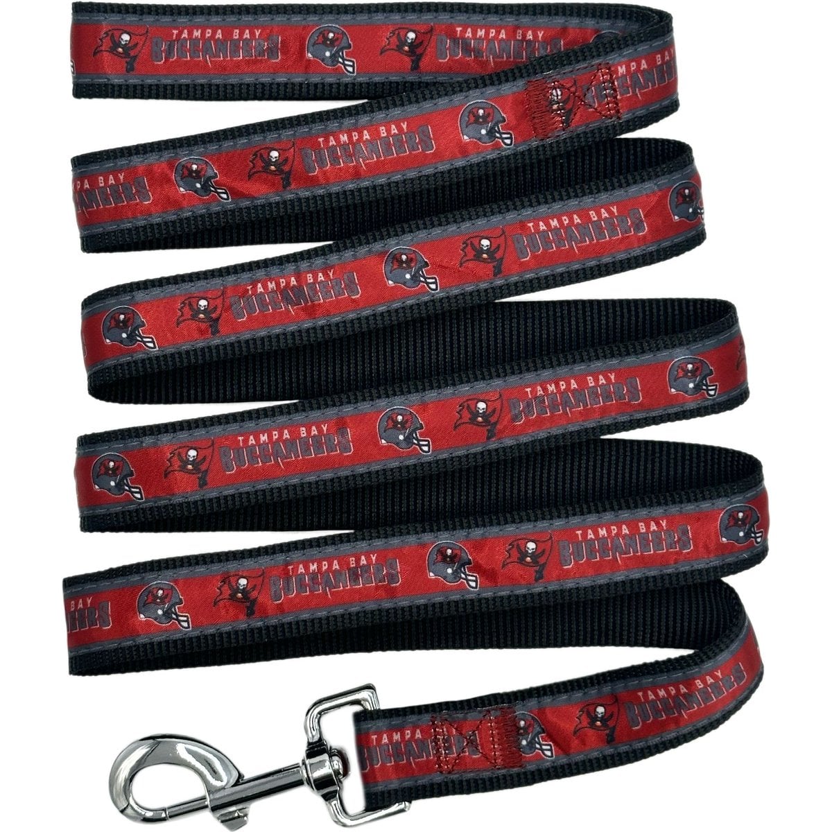 Pets First Satin Nylon Dog Leash, Tampa Bay Buccaneers, Medium: 48-in long, 5/8-in wide