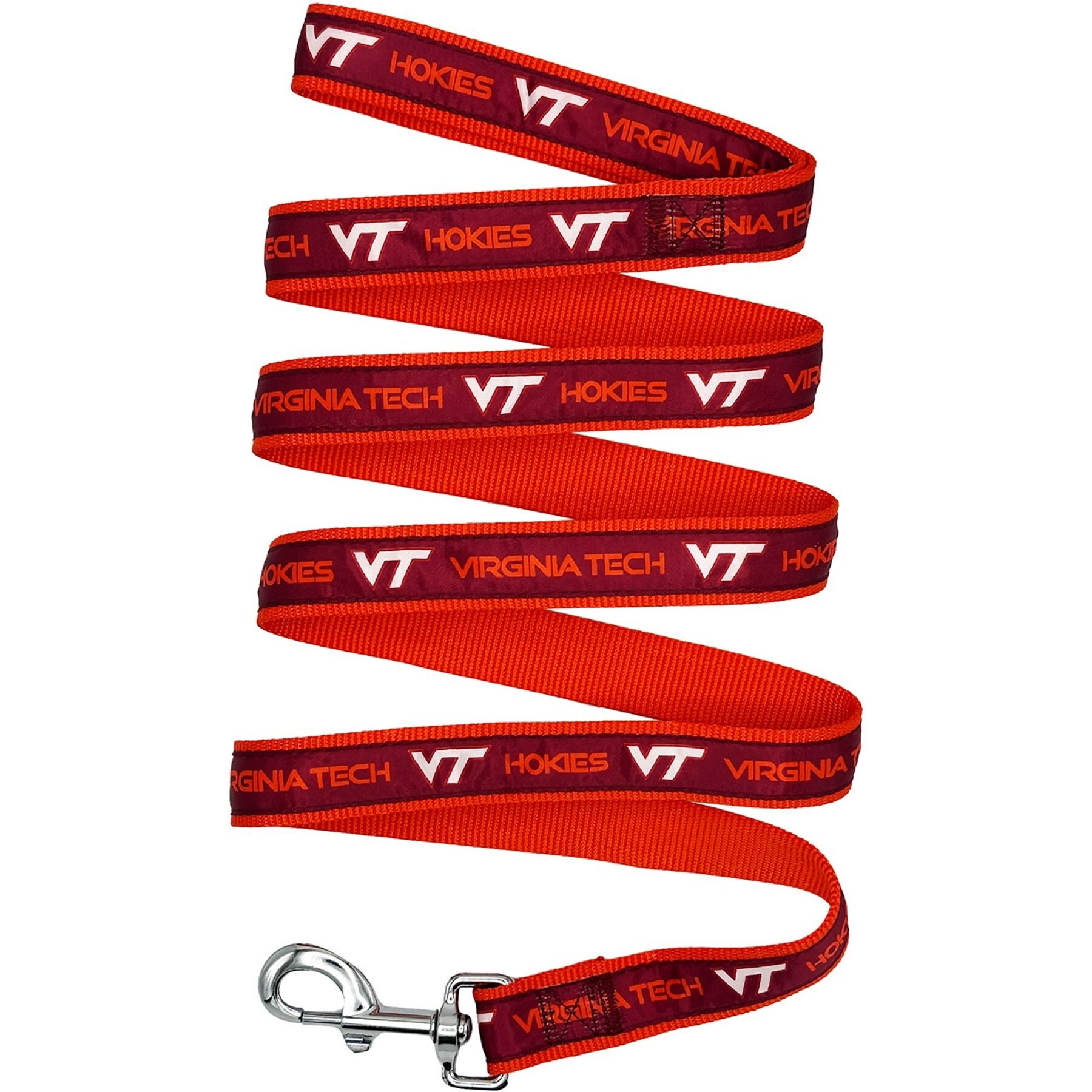 Pets First Satin Nylon Dog Leash, VA Tech, Large