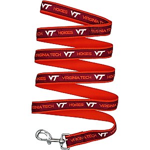 Pets First Satin Nylon Dog Leash, VA Tech, Large