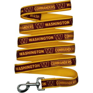 Pets First Satin Nylon Dog Leash, Washington Commanders, Large: 72-in long, 1-in wide