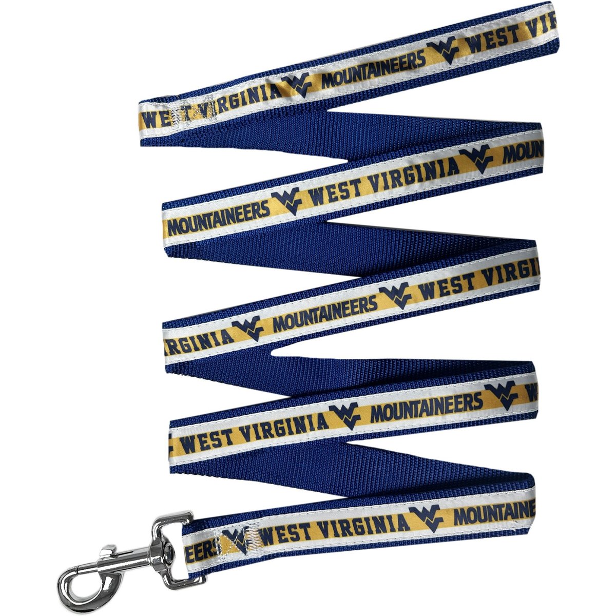 Pets First Satin Nylon Dog Leash, West Virginia, Medium: 48-in long, 5/8-in wide