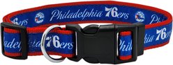 Pets First Satin Nylon Standard Dog Collar, 76Ers, Large: 14 to 24-in neck, 1-in wide