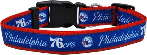 Show full view: Pets First Satin Nylon Standard Dog Collar, 76Ers, Large: 14 to 24-in neck, 1-in wide slide 2 of 6