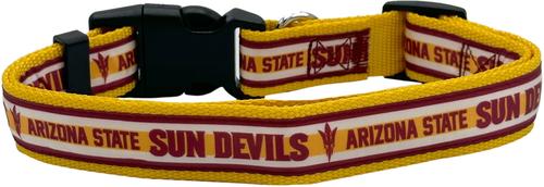 Show full view: Pets First Satin Nylon Standard Dog Collar, Arizona State, Large: 14 to 24-in neck, 1-in wide slide 2 of 6