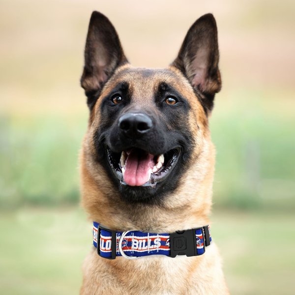 Show full view: Pets First Satin Nylon Standard Dog Collar, Buffalo Bills, X-Large: 22 to 32-in neck, 1.25-in wide slide 3 of 6
