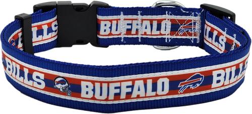 Show full view: Pets First Satin Nylon Standard Dog Collar, Buffalo Bills, X-Large: 22 to 32-in neck, 1.25-in wide slide 2 of 6