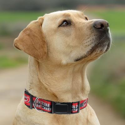 Show full view: Pets First Satin Nylon Standard Dog Collar, Carolina Hurricanes, Medium: 10 to 16-in neck, 5/8-in wide slide 5 of 6