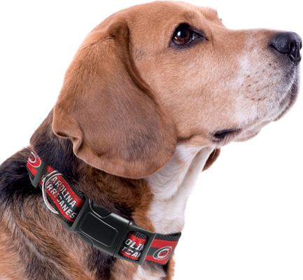 Show full view: Pets First Satin Nylon Standard Dog Collar, Carolina Hurricanes, Medium: 10 to 16-in neck, 5/8-in wide slide 4 of 6