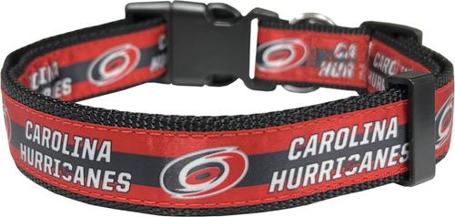 Show full view: Pets First Satin Nylon Standard Dog Collar, Carolina Hurricanes, Medium: 10 to 16-in neck, 5/8-in wide slide 2 of 6