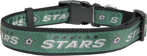 Show full view: Pets First Satin Nylon Standard Dog Collar, Dallas Stars, Large: 14 to 24-in neck, 1-in wide slide 2 of 6