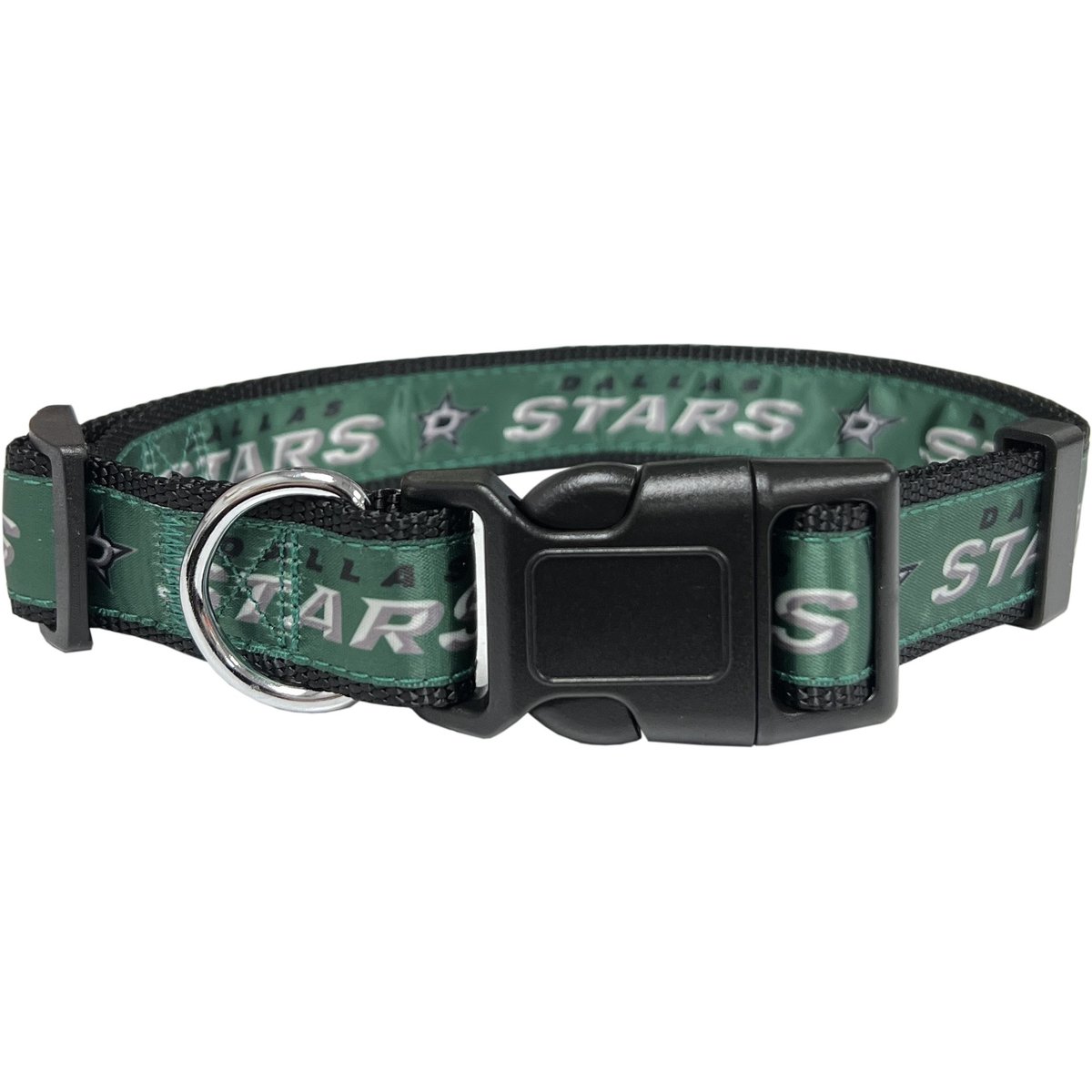 Pets First Satin Nylon Standard Dog Collar, Dallas Stars, Small: 6 to 12-in neck, 3/8-in wide