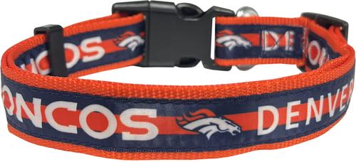 Show full view: Pets First Satin Nylon Standard Dog Collar, Denver Broncos, Large: 14 to 24-in neck, 1-in wide slide 2 of 6