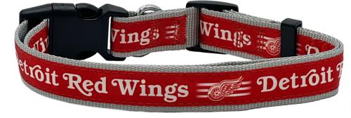 Show full view: Pets First Satin Nylon Standard Dog Collar, Detroit Red Wings, Large: 14 to 24-in neck, 1-in wide slide 2 of 6