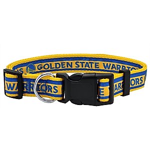 Pets First Satin Nylon Standard Dog Collar, Golden State War, Large: 14 to 24-in neck, 1-in wide