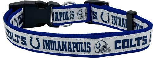 Show full view: Pets First Satin Nylon Standard Dog Collar, Indianapolis Colts, Medium: 10 to 16-in neck, 5/8-in wide slide 2 of 6