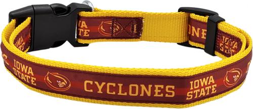 Show full view: Pets First Satin Nylon Standard Dog Collar, Iowa State, Large: 14 to 24-in neck, 1-in wide slide 2 of 6