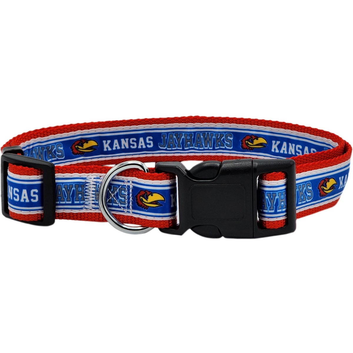 Pets First Satin Nylon Standard Dog Collar, Kansas, Large: 14 to 24-in neck, 1-in wide