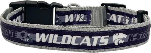 Show full view: Pets First Satin Nylon Standard Dog Collar, Kansas State, Large: 14 to 24-in neck, 1-in wide slide 3 of 7
