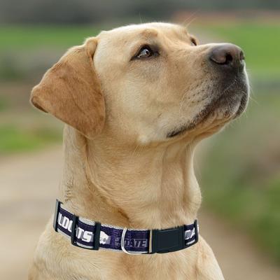 Show full view: Pets First Satin Nylon Standard Dog Collar, Kansas State, Large: 14 to 24-in neck, 1-in wide slide 6 of 7