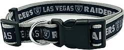 Pets First Satin Nylon Standard Dog Collar, Las Vegas Raiders, Small: 6 to 12-in neck, 3/8-in wide slide 1 of 5