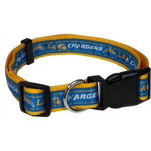 Pets First Satin Nylon Standard Dog Collar, Los Angeles Chargers, Medium: 10 to 16-in neck, 5/8-in wide