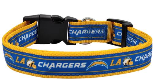Show full view: Pets First Satin Nylon Standard Dog Collar, Los Angeles Chargers, Medium: 10 to 16-in neck, 5/8-in wide slide 3 of 7
