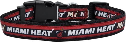Show full view: Pets First Satin Nylon Standard Dog Collar, Miami Heat, Medium: 10 to 16-in neck, 5/8-in wide slide 3 of 7