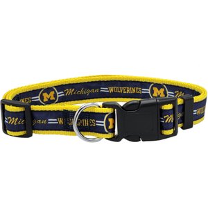 Pets First Satin Nylon Standard Dog Collar, Michigan, Large: 14 to 24-in neck, 1-in wide