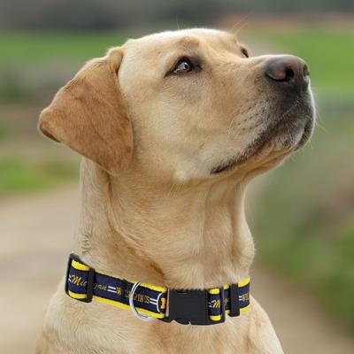 Show full view: Pets First Satin Nylon Standard Dog Collar, Michigan, Large: 14 to 24-in neck, 1-in wide slide 5 of 6