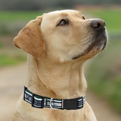 Show full view: Pets First Satin Nylon Standard Dog Collar, Michigan State, Large: 14 to 24-in neck, 1-in wide slide 5 of 6