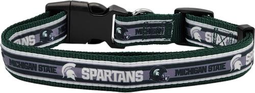 Show full view: Pets First Satin Nylon Standard Dog Collar, Michigan State, Medium: 10 to 16-in neck, 5/8-in wide slide 2 of 6