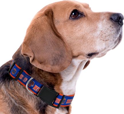 Show full view: Pets First Satin Nylon Standard Dog Collar, New York Knicks, Large: 14 to 24-in neck, 1-in wide slide 4 of 6